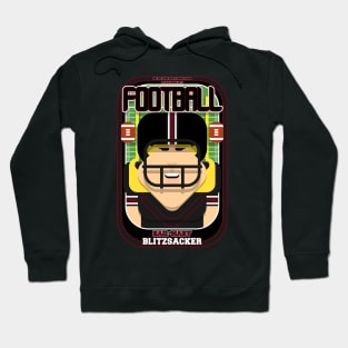 American Football Black and Maroon - Hail-Mary Blitzsacker - Hazel version Hoodie